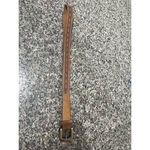 Duluth Trading Brown Leather Belt Aztec Design Size 40 Men's